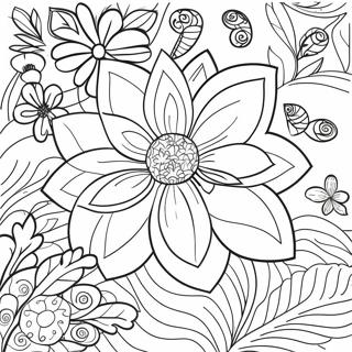 Flower Grayscale Coloring Pages