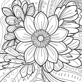 Beautiful Flower Grayscale Coloring Page 63973-50618