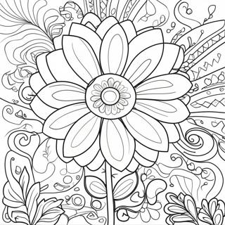 Beautiful Flower Grayscale Coloring Page 63973-50619