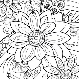 Beautiful Flower Grayscale Coloring Page 63973-50620