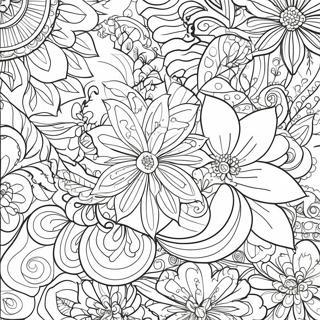 Detailed Floral Patterns Grayscale Coloring Page 63974-50625