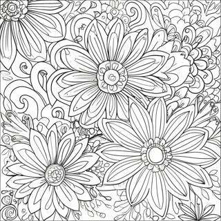 Detailed Floral Patterns Grayscale Coloring Page 63974-50626