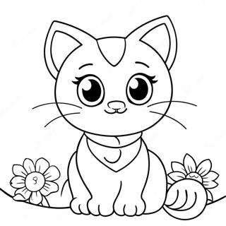 Cutie Cat Coloring Page 63983-50630