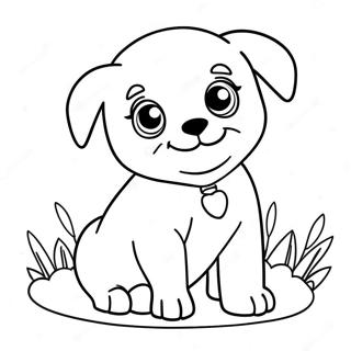 Adorable Puppy Coloring Page 63984-50624