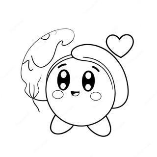 Cute Marx Kirby With Balloon Coloring Page 64004-50647