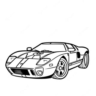 Klassisk Ford Gt Racing Farvelægningsside 64014-50674