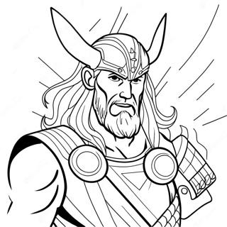 Thor With Hammer Coloring Page 64034-50667