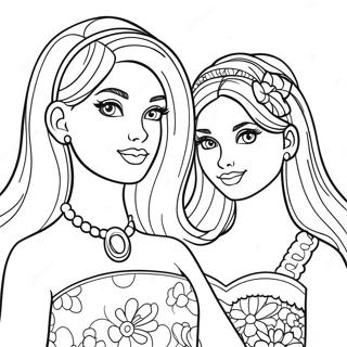 Barbie And Sisters Coloring Pages