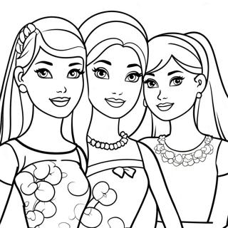 Barbie And Sisters Coloring Page 64043-50687