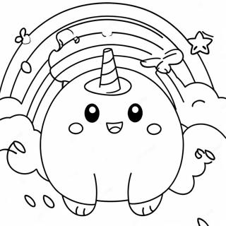 Cute Squishmallows In A Rainbow Coloring Page 64064-50699