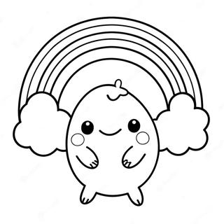 Cute Squishmallows In A Rainbow Coloring Page 64064-50700