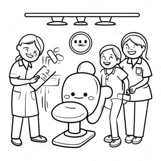 Happy Ada Dental Patients Coloring Page 64114-50729