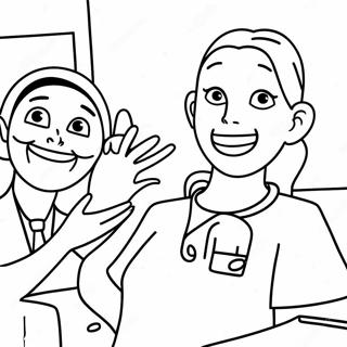 Happy Ada Dental Patients Coloring Page 64114-50732