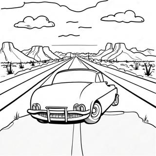 Route 66 Scenic View Coloring Page 64133-50745