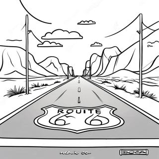 Route 66 Scenic View Coloring Page 64133-50747