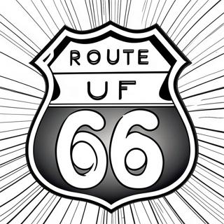 Vintage Route 66 Sign Coloring Page 64134-50742