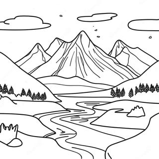 Icelandic Landscape Coloring Page 64153-50768