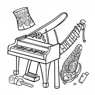 Big Block Singsong Musical Instruments Coloring Page 64184-50794