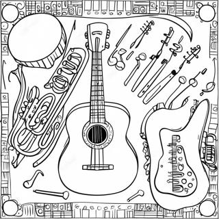 Big Block Singsong Musical Instruments Coloring Page 64184-50796