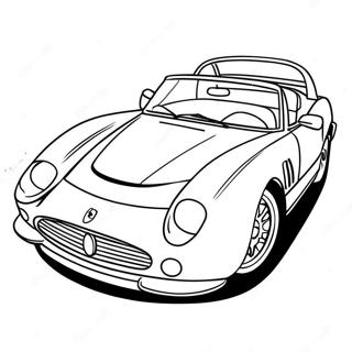 Red Ferrari Sports Car Coloring Page 641-517