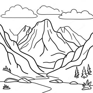 Majestic Rocky Mountains Coloring Page 64214-50857