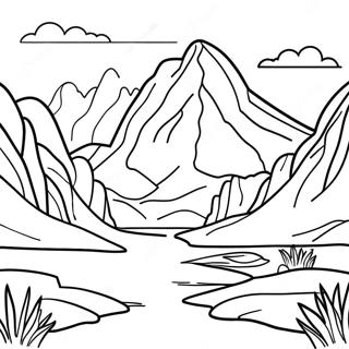 Majestic Rocky Mountains Coloring Page 64214-50858