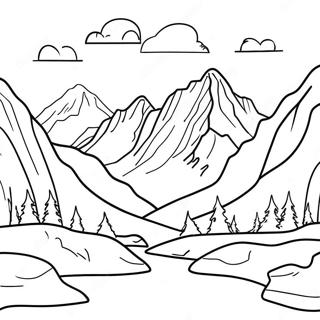 Majestic Rocky Mountains Coloring Page 64214-50860