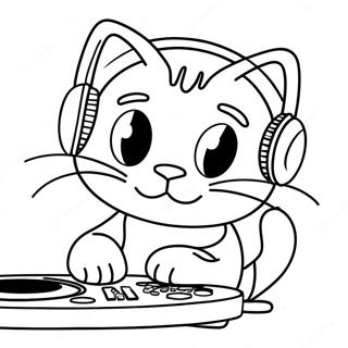 Djキャットニップ ぬりえページ 64223-50867