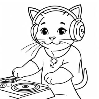 Djキャットニップ ぬりえページ 64223-50868