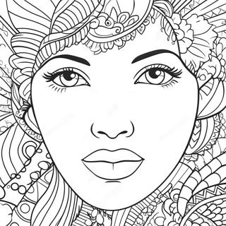 Blank Face Template Coloring Page 64263-50843