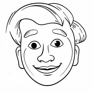 Funny Blank Face Template Coloring Page 64264-50845