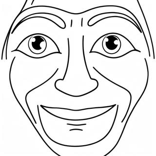 Funny Blank Face Template Coloring Page 64264-50848