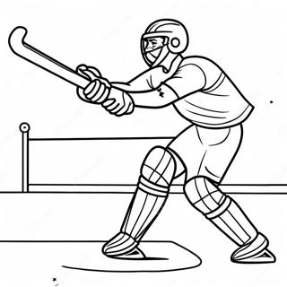 Field Hockey Goalkeeper Making A Save Coloring Page 64284-50873