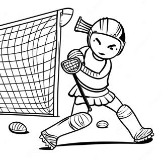 Field Hockey Goalkeeper Making A Save Coloring Page 64284-50875