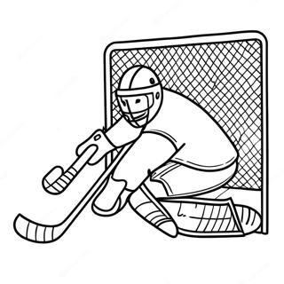 Field Hockey Goalkeeper Making A Save Coloring Page 64284-50876