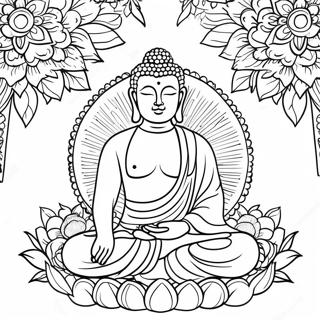 Friedlicher Buddha-Ausmalbild 6431-5125