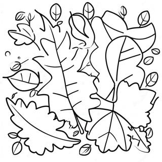 Adorable Autumn Leaves Coloring Page 64374-50945