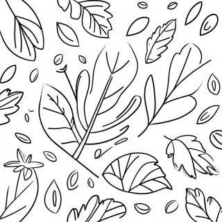 Adorable Autumn Leaves Coloring Page 64374-50947