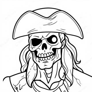 Zombie Pirate Coloring Page 64404-50974