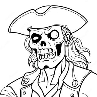 Zombie Pirate Coloring Page 64404-50975