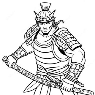 Samurai Warrior Coloring Page 6440-5122