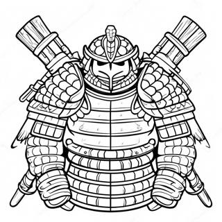 Traditional Samurai Armor Coloring Page 6441-5163