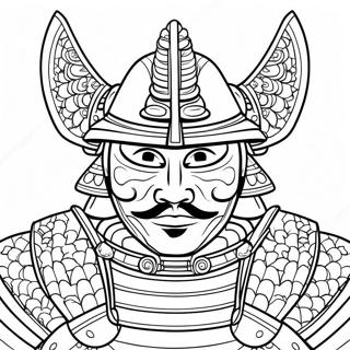 Traditional Samurai Armor Coloring Page 6441-5164