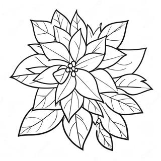 Christmas Poinsettia Coloring Pages