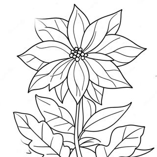 Christmas Poinsettia Coloring Page 64423-50980