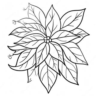 Festive Poinsettia Plant Coloring Page 64424-50982