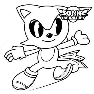 Takım Sonic Yarışı Boyama Sayfaları