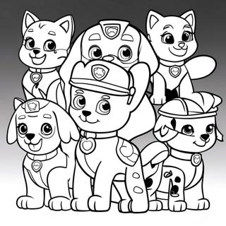 Раскраска Кошачья Команда Paw Patrol 64453-51014