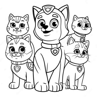 Раскраска Кошачья Команда Paw Patrol 64453-51015