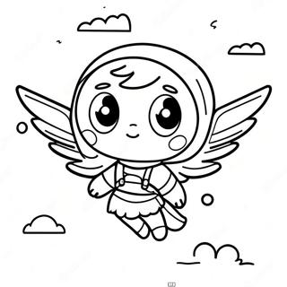 Navi Avatar Flying In The Sky Coloring Page 64474-51041